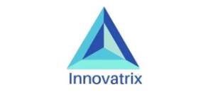 Blue triangle icon above Innovatrix text.