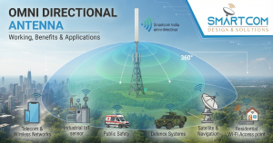Omni directional antenna 360 degree RF coverage for wireless communication systems developed by Smartcom India